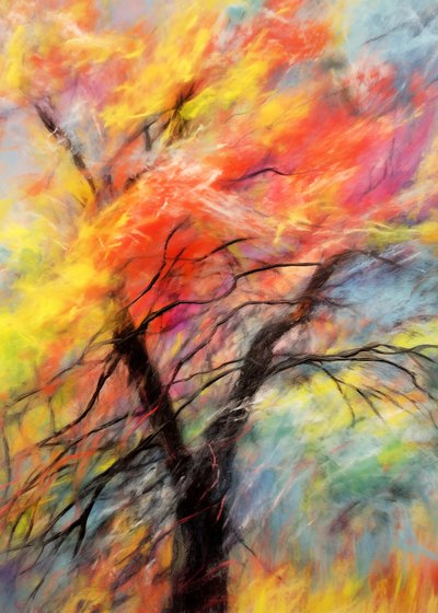 Lebendiger Herbstbaum von Justyna Jaszke