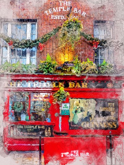 Lebhaftes Dublin Pub von Justyna Jaszke