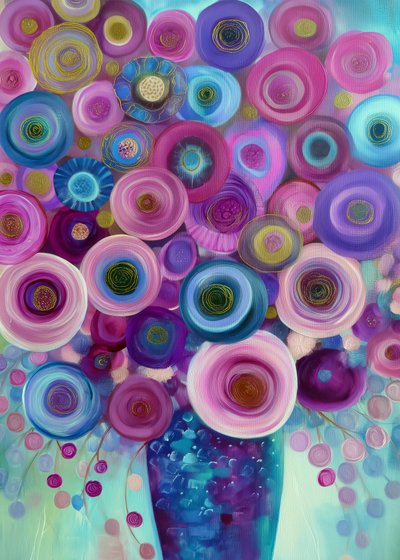 Lebendiger Blumenstrauß von Justyna Jaszke