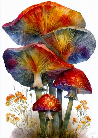 Lebendige Waldpilze von Justyna Jaszke
