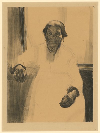 Alte Frau am Fenster (1. Zustand) von Käthe Kollwitz