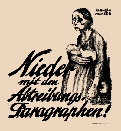 Nieder mit den Abtreibungsparagraphen!, 1923 von Käthe Kollwitz
