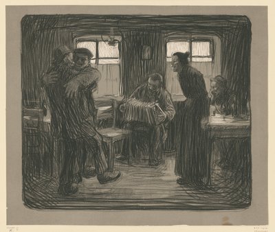 Hamburger Kneipe (wohl Unikat) von Käthe Kollwitz