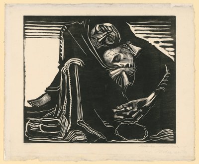 Tod mit Frau im Schoß (3. und endgültige Fassung, 7. Zustand) von Käthe Kollwitz