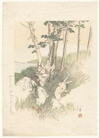 Kaninchen und ein Maulwurf von Kajita Hanko