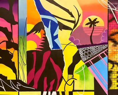 Tropischer Neon-Sonnenuntergang von Kajsa Bergström