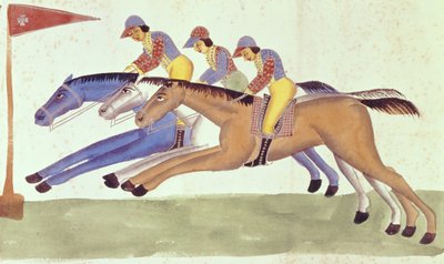 Pferderennen in Bengalen, ca. 1830 von Kalighat School