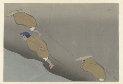 Ein Boot ziehen von Kamisaka Sekka