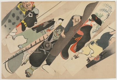 Blumen von hundert Welten (Momoyogusa): Otsu-e von Kamisaka Sekka