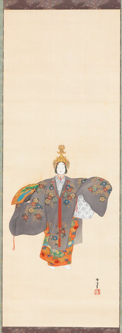 Noh-Szene: Hagoromo von Kamisaka Sekka