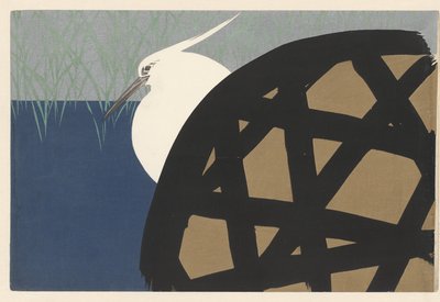 Weißer Reiher von Kamisaka Sekka