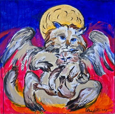 Engelhafte Mutterkatze von Kanat Ibragimov