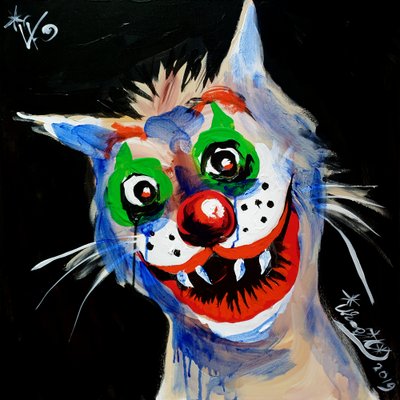 Gruseliger Clownkatze von Kanat Ibragimov