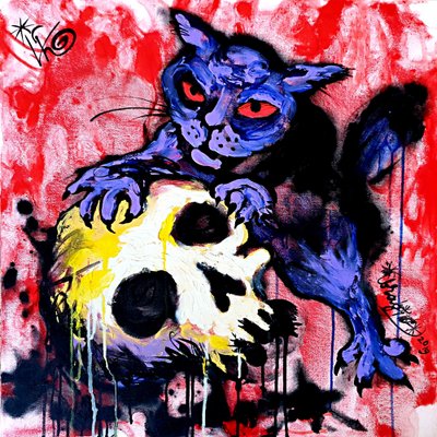 Dunkler Katzenschädel von Kanat Ibragimov