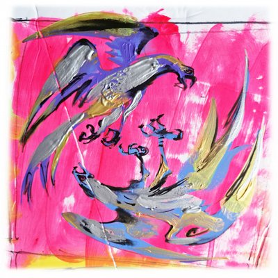 Dynamische Rosa Adler von Kanat Ibragimov