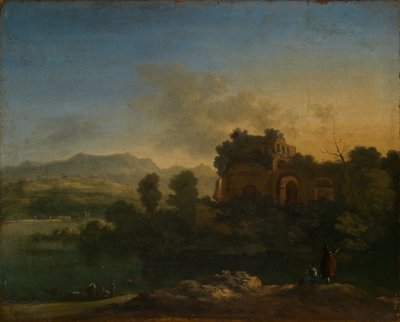 Südliche Landschaft mit Ruine von Karel Dujardin