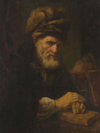 Ein alter Mann mit Pelzmütze, 1650-60 von Karel van der Pluym