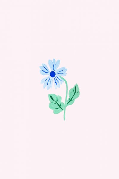 Zarte Blaue Blume von Karen Menzenbach