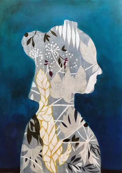 Botanisches Frauenprofil von Karenina Fabrizzi