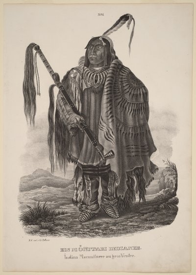 Ein Monitari-Indianer von Karl Bodmer