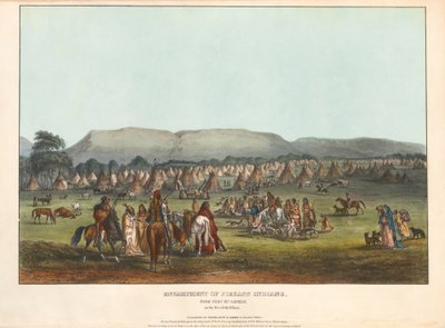 Lager der Piekann-Indianer von Karl Bodmer