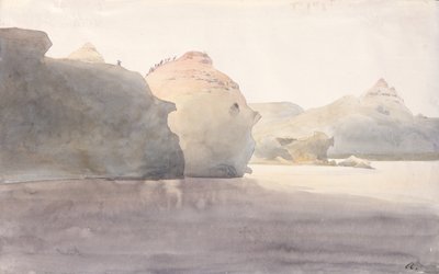 Felsformationen am oberen Missouri von Karl Bodmer