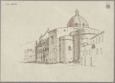 Ansicht des Doms von Messina von Nordosten von Karl Friedrich Schinkel