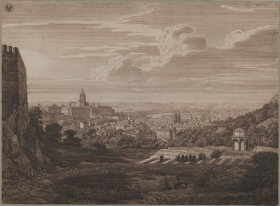Ansicht von Prag vom Laurenziberg aus von Karl Friedrich Schinkel
