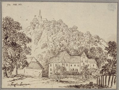 Bei Franz in Steiermark / Ansicht des Pfarrhofes Franz westlich von Cilli (Celje) von Karl Friedrich Schinkel