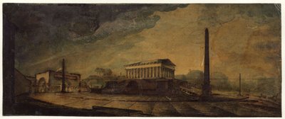 Berlin, Leipziger Platz. Entwurf zum Denkmal für Friedrich II., den Großen von Karl Friedrich Schinkel