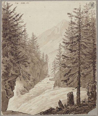 Der Klamm-Pass mit der Gasteiner Ache bei Lend im Salzburgischen von Karl Friedrich Schinkel