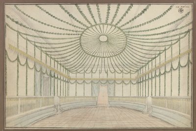 Merseburg. Schloss. Entwurf zur Dekoration eines Saales anlässlich der Huldigungsfeierlichkeiten für Friedrich Wilhelm III. von Preußen von Karl Friedrich Schinkel