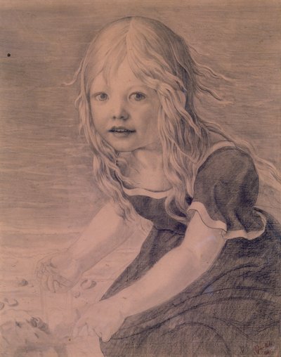 Porträt der Tochter des Künstlers, Marie, an der Küste von Karl Friedrich Schinkel