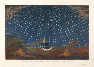 Bühnenbild für die Oper Die Zauberflöte von Wolfgang Amadeus Mozart von Karl Friedrich Schinkel