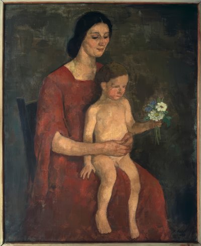 Thilde Hofer mit Carlino von Karl Hofer