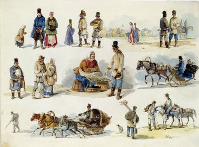 Volkstypen aus Russland von Karl Ivanovich Kolmann