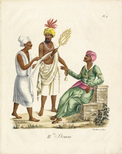 Indische Männer in traditioneller Kleidung von Karl Joseph Brodtmann