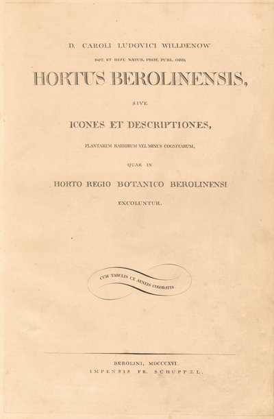 Hortus Berolinensis von Karl Ludwig Willdenow