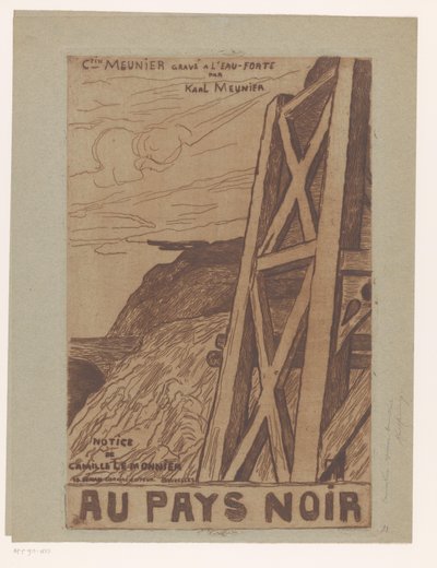Berglandschaft mit industrieller Konstruktion von Karl Meunier