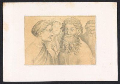 Drei Männer und eine junge Frau von Karl Palzow