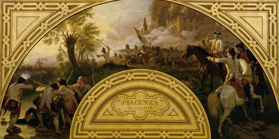 Der Kampf bei Piacenza 1746 von Karl von Blaas