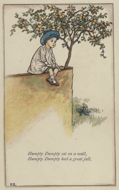 Humpty Dumpty saß auf einer Mauer von Kate (after) Greenaway