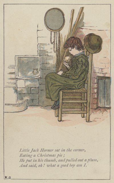 Kleiner Jack Horner saß in der Ecke von Kate (after) Greenaway