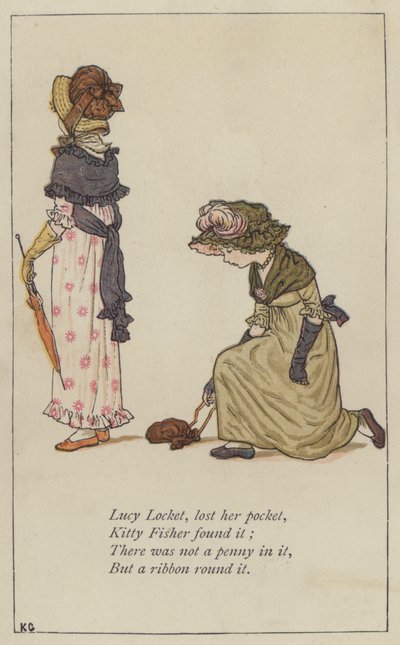 Lucy Locket, verlor ihre Tasche von Kate (after) Greenaway