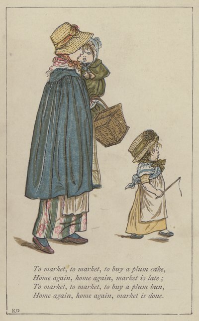 Zum Markt, zum Markt, um einen Pflaumenkuchen zu kaufen von Kate Greenaway