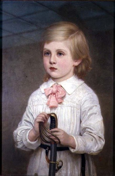 Halbporträt von Major Sir Guy Colin Cambell, 4. Bt. als Kind von Kate Perugini