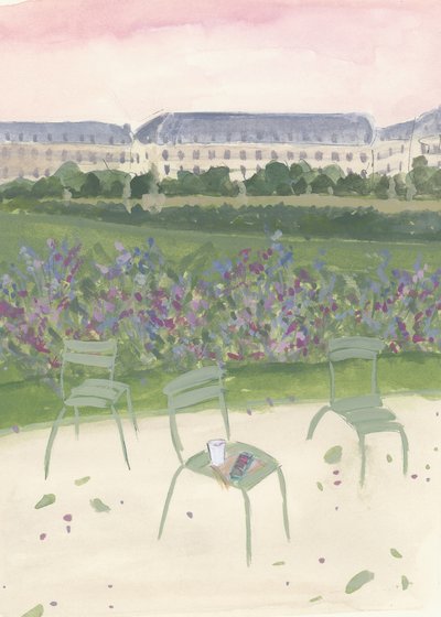 Paris Garten Aquarell Illustration von Katharina Puritscher