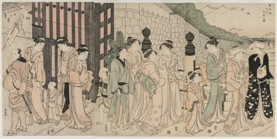 Tausend Herbste, zehntausend Jahre auf der Tokiwa-Brücke von Katsukawa Shuncho