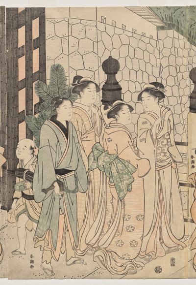 Tausend Herbste, zehntausend Jahre auf der Tokiwa-Brücke von Katsukawa Shuncho