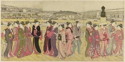 Überquerung der Nihonbashi-Brücke von Katsukawa Shuncho